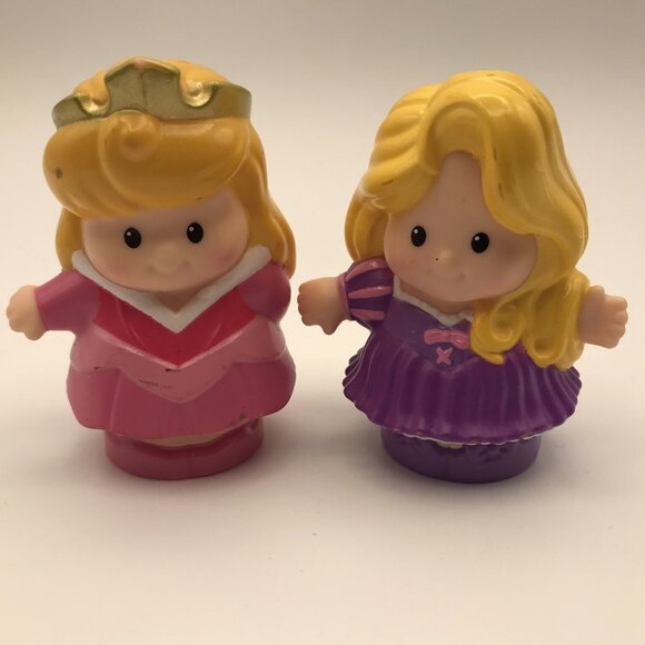 Fisher Price Little People Rapunzel and Princess Aurora Sleeping Beauty - Picture 1 of 5